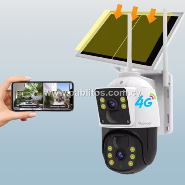 4G CAMERA/SOLAR DUAL LENS DUAL VIEW OUTDOOR CAMERA